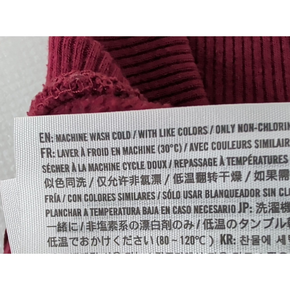Hollister Hoodie Jacket Women‎ M Burgundy Gray Y2K Spellout Preppy Academia - Picture 8 of 10